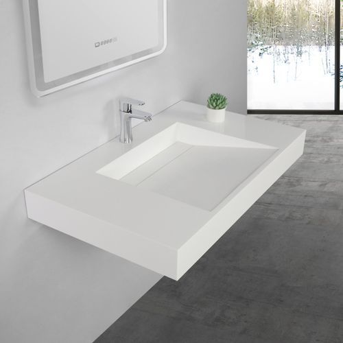 Ramp basin wall hung 915mm single bowl B5036