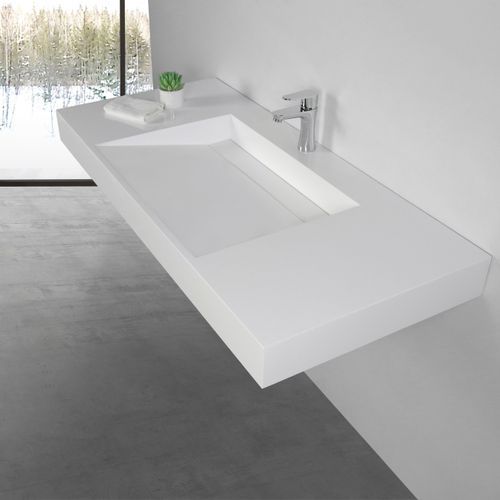 Ramp basin 1219mm Wall Hung Solid Surface B5048