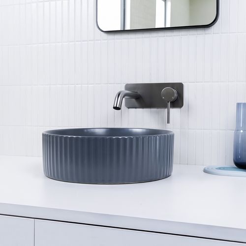 Camilla Fluted Matte Blue Basin