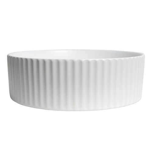 Camilla Fluted Matte White Basin