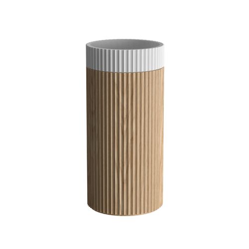 Doric Round Basin With Timber Pedestal