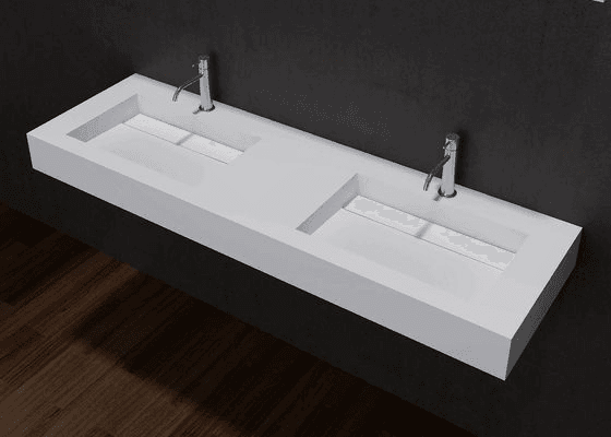 Facile 1500 Double Wall Hung Basin - Bathroom Vanity