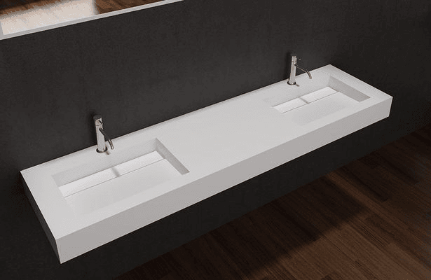Facile 1800 Double Wall Hung Basin - Bathroom Vanity