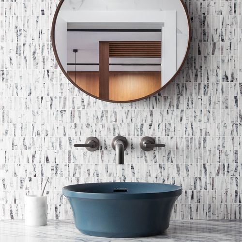 Flute Round Vessel Basin