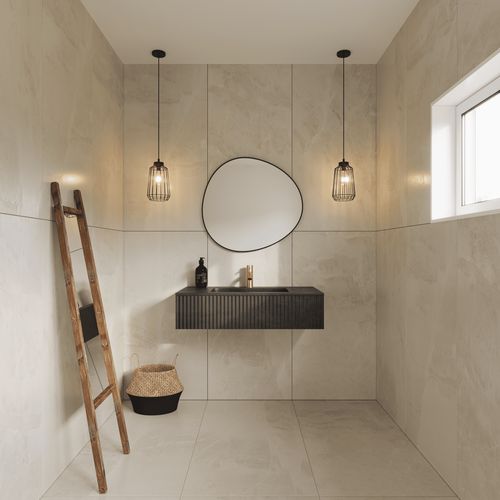 BARE Concrete Fluted Wall Basin