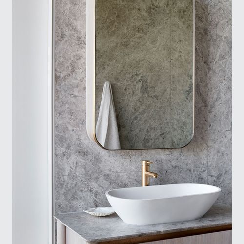 Oval Stone Basin Matte White Justina STB12