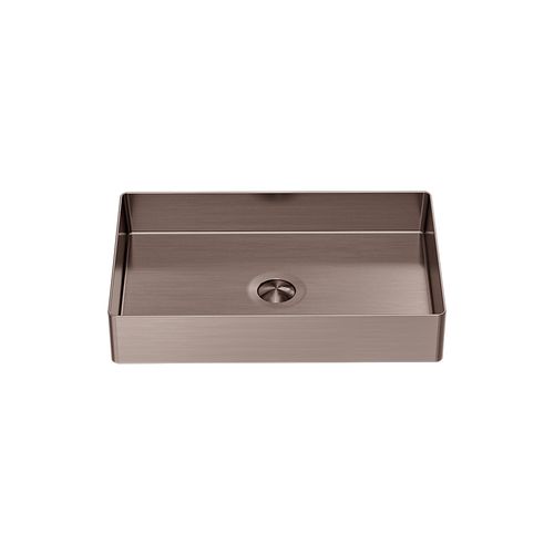Opal Rectangle Stainless Steel Basin Brushed Bronze
