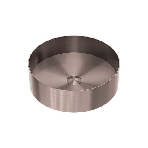Opal Round 400mm Stainless Steel Basin Brushed Bronze