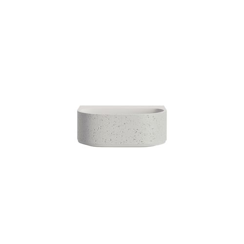 Nelios Concrete Wall Hung Basin | Matte White