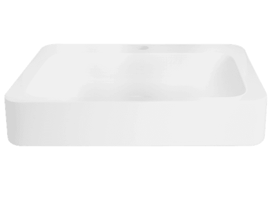 iStone Soft Rectangle Basin 600 x 415mm Gloss White