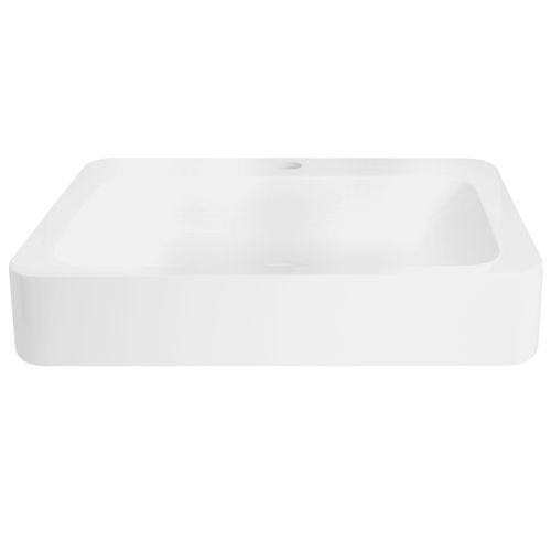 iStone Soft Rectangle Basin 600 x 415mm Gloss White