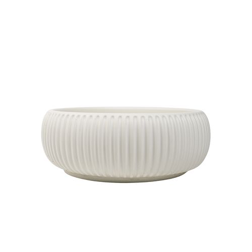 Felda Sea Salt White Fluted Concrete Basin