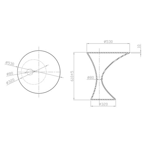 iStone Bath Table 530mm