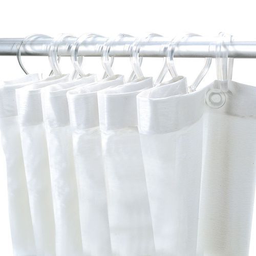 White PVC Shower Curtain  - 1800 x 1800