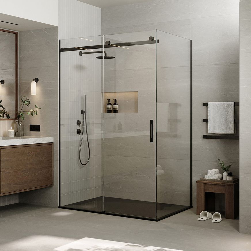 Ebony & Ivory Stone Shower
