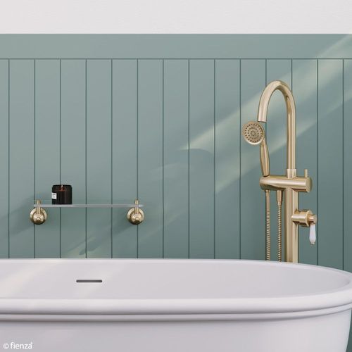 * Eleanor Floor Mixer & Shower with Ceramic Handle