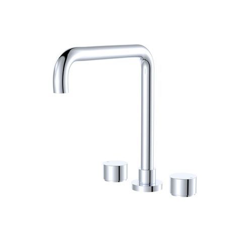 Kaya Squareline Hob Set, Round Taps