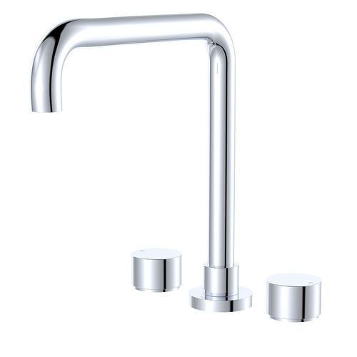 Kaya Squareline Hob Set, Round Taps