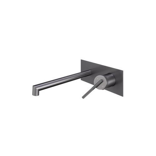 Caddence Wall Mixer with Spout Gun Metal Grey