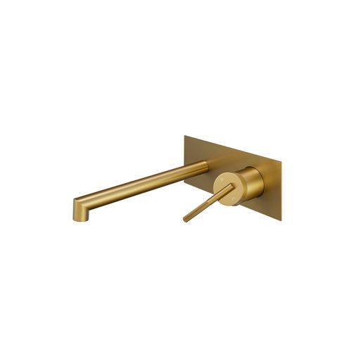Caddence Wall Mixer with Spout Brushed Brass