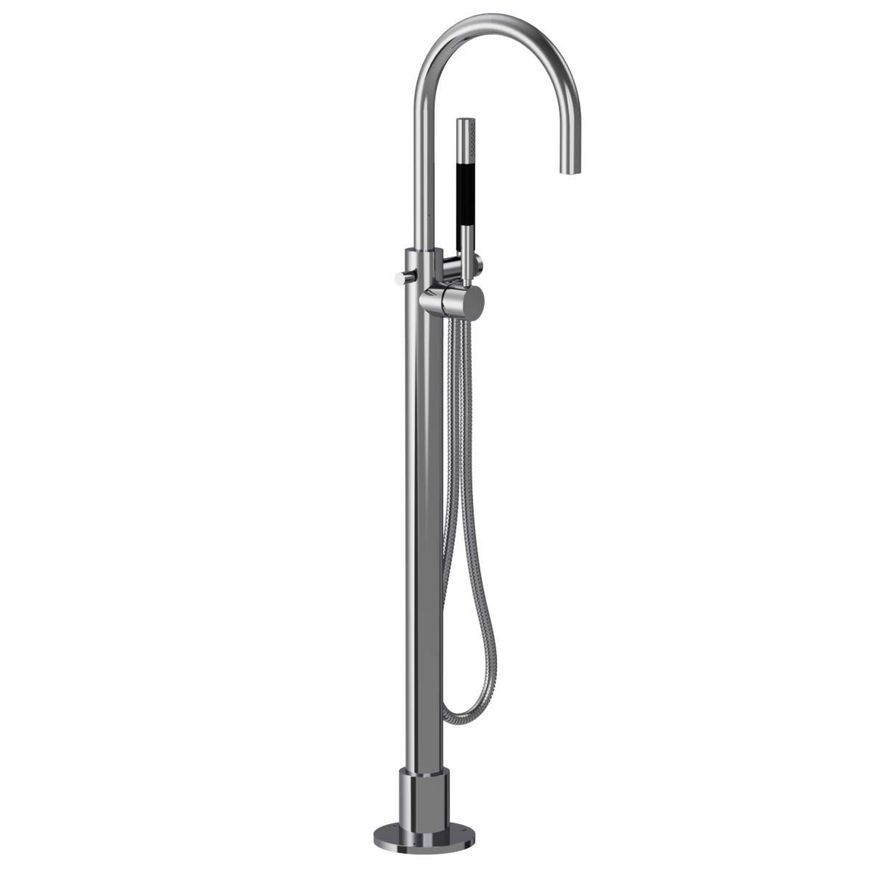 Buddy Pro Round Floor Mount Bath Filler With Handshower