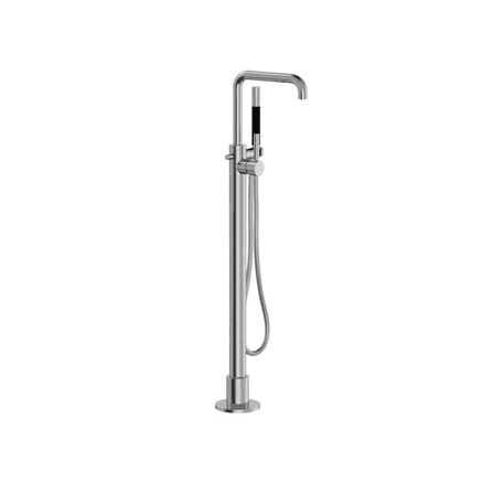Buddy Pro Square Floor Mount Bath Filler W Handshower