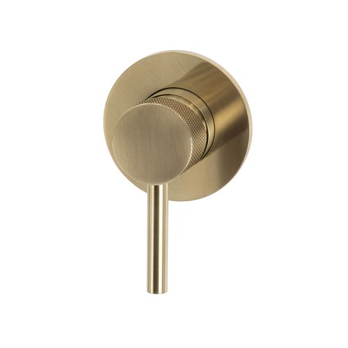 Scarab Shower/Bath Mixer Brushed Gold Knurled Handle