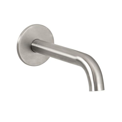 Urban Curved Wall Mounted Bath Spout Brushed Stainless