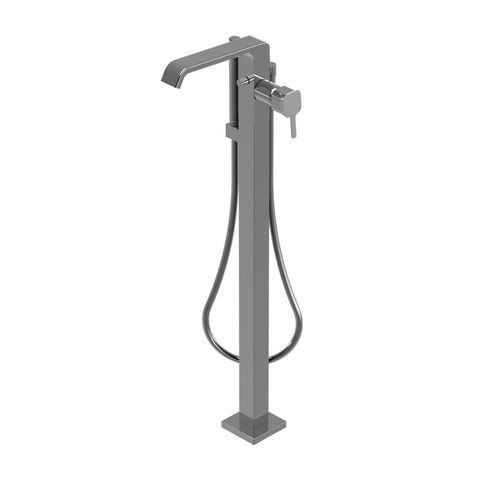 Luxe Floor Mount Bath Filler With Handshower