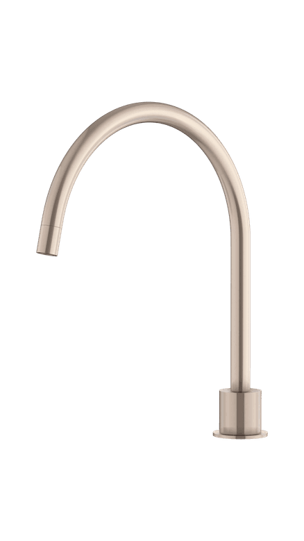 Meir Champagne Gooseneck High-Rise Swivel Hob Spout