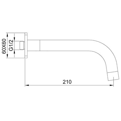 Loft Wall Mount Bath Spout
