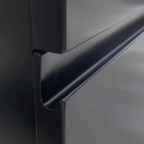 Fingerpull Satin Black Cabinets