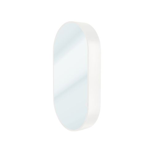 Kzoao 500mm Oval Mirror Cabinet Satin White