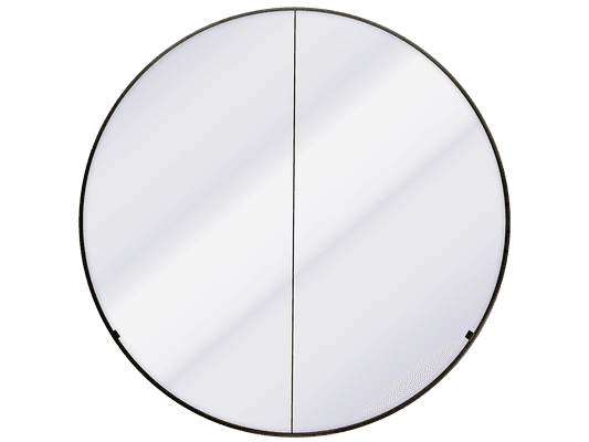 Kzoao 900mm Round Mirror Cabinet Satin Black