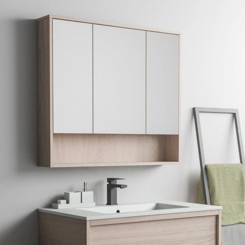 Open Shelf Mirror Cabinet