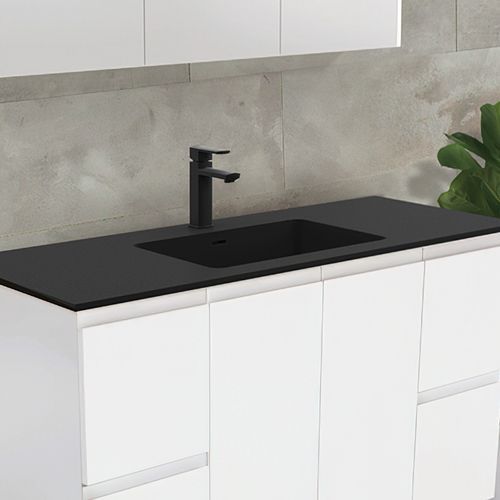 Fingerpull Satin White Cabinets