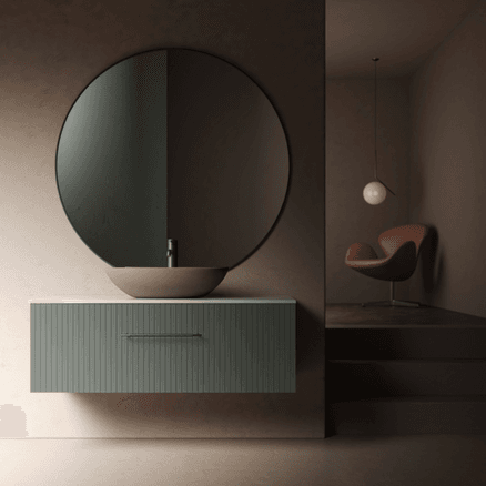 Frame 1200 Round Mirror Black