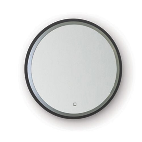Broadway Round Black Frame LED Mirror