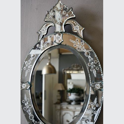 Vintage Venetian Oval Mirror