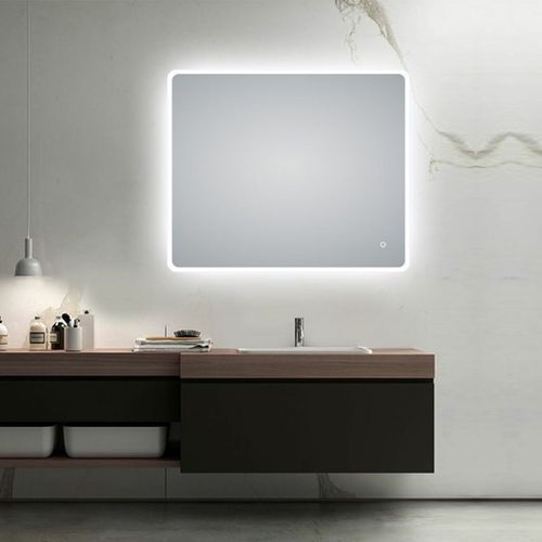 Curved Rim Rectangle LED Mirror LM-LDE9075
