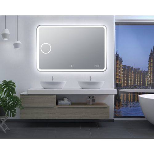 Curved Rim Rectangle LED Mirror LM-LDT1280