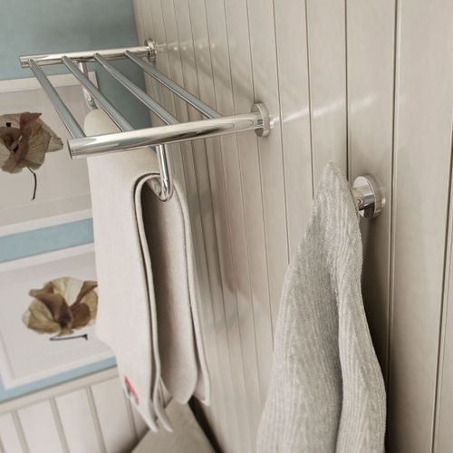 8593 Towel Shelf with Hang Bar 650mm