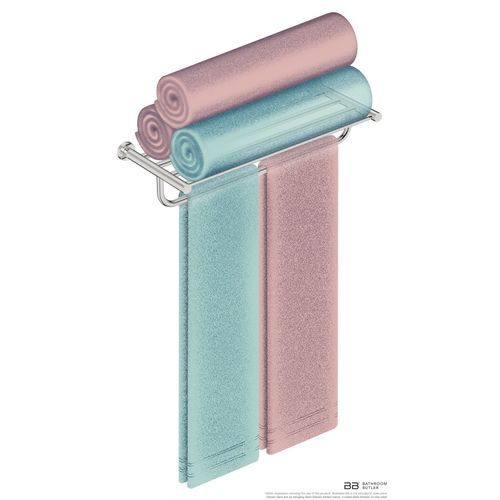 Towel Shelf with Hang Bar 650mm