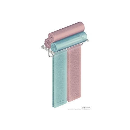 Towel Shelf with Hang Bar 650mm