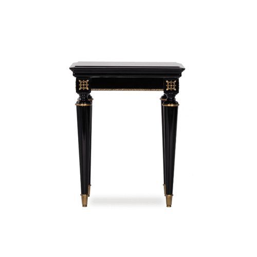 Elegant Black and Gold Luxury Accent Tables "Piano"