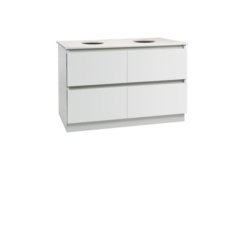 Valencia Elite Floorstanding Vanity 1200mm Stone Top Double Bowl