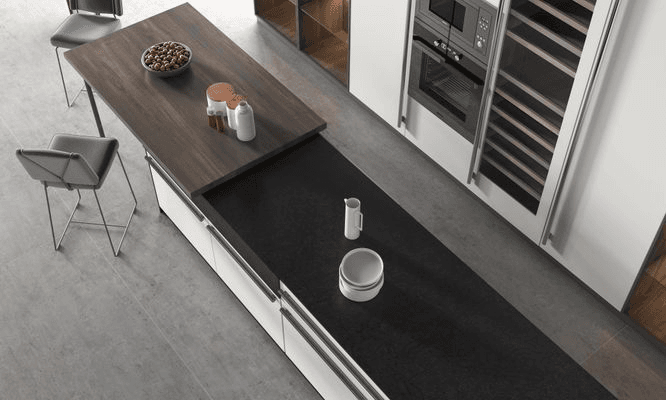 Black Aurora Benchtop 12mm - Silk Black