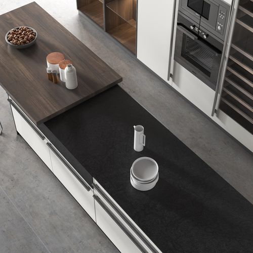 Black Aurora Benchtop 12mm - Silk Black