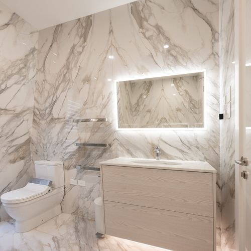 BATHROOM WALL HUNG VANITY 2 DRAWERS WITH LED
