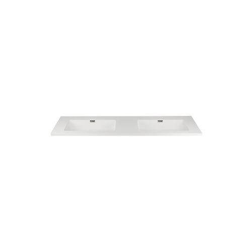 Kzoao 1600mm Honed Dual Bowl Lexus Top Matte White